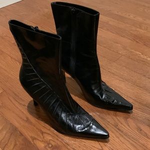 Nine West Boots, pointy toe, 3 1/2”stiletto heels, 6”tall shaft.